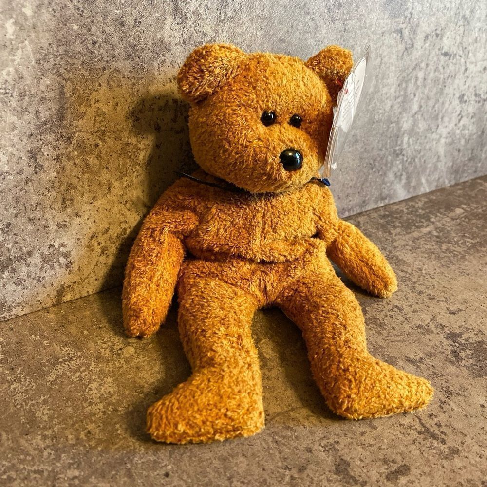 TY Beanie Baby Fuzz Bear 1998 NEW Vintage 90s Collectible